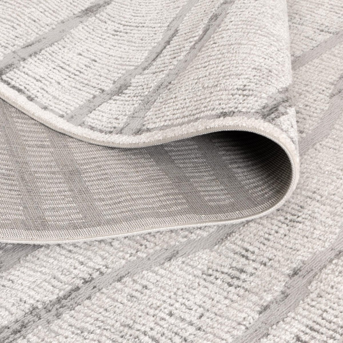 Belisse Abstract Silver Lines Rug