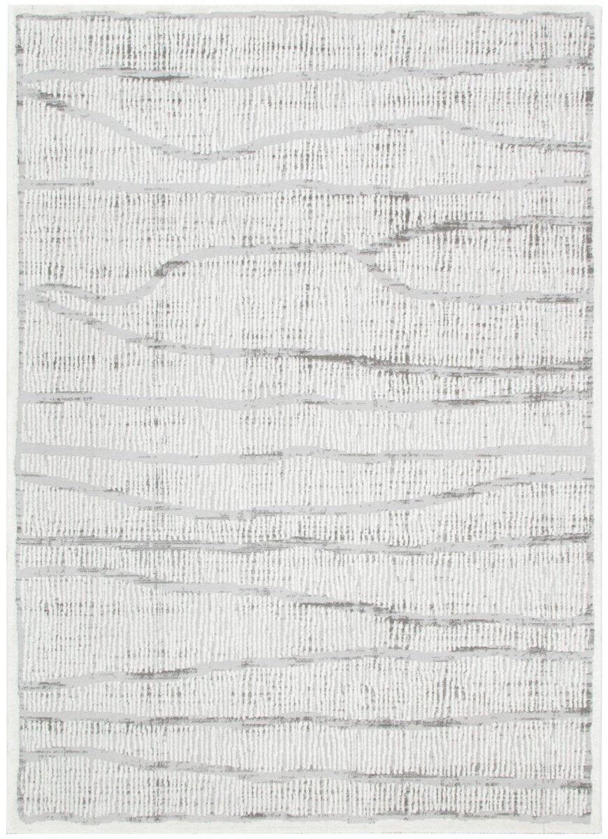 Belisse Abstract Silver Lines Rug