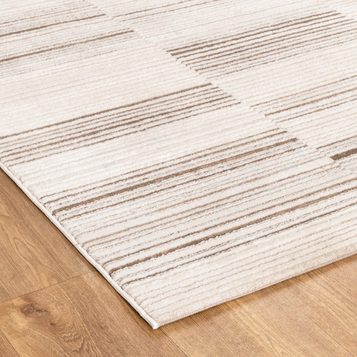 Belisse Lines Beige Brown Rug
