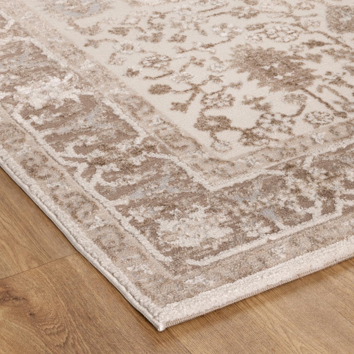 Belisse Oriental Border Beige Rug