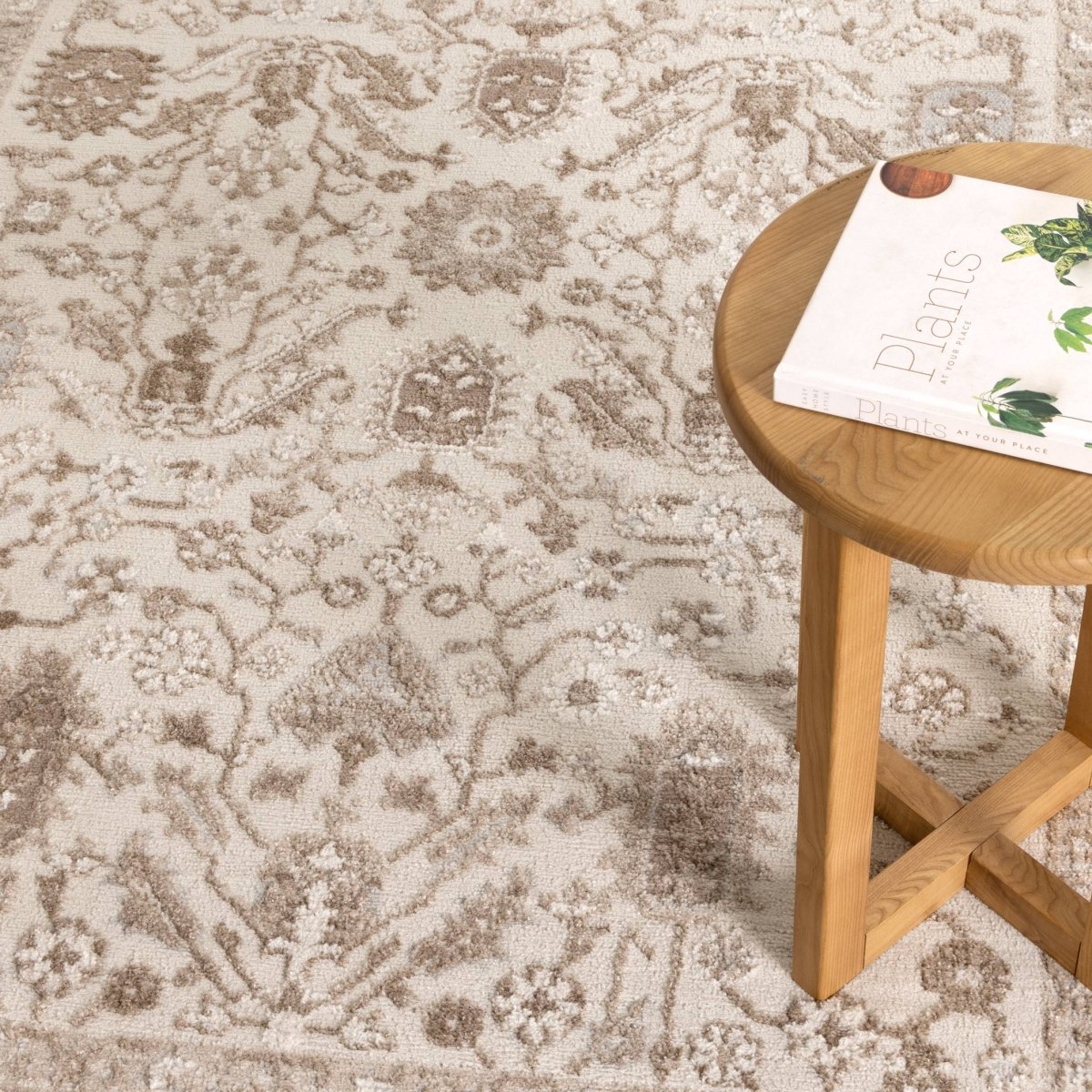 Belisse Oriental Border Beige Rug