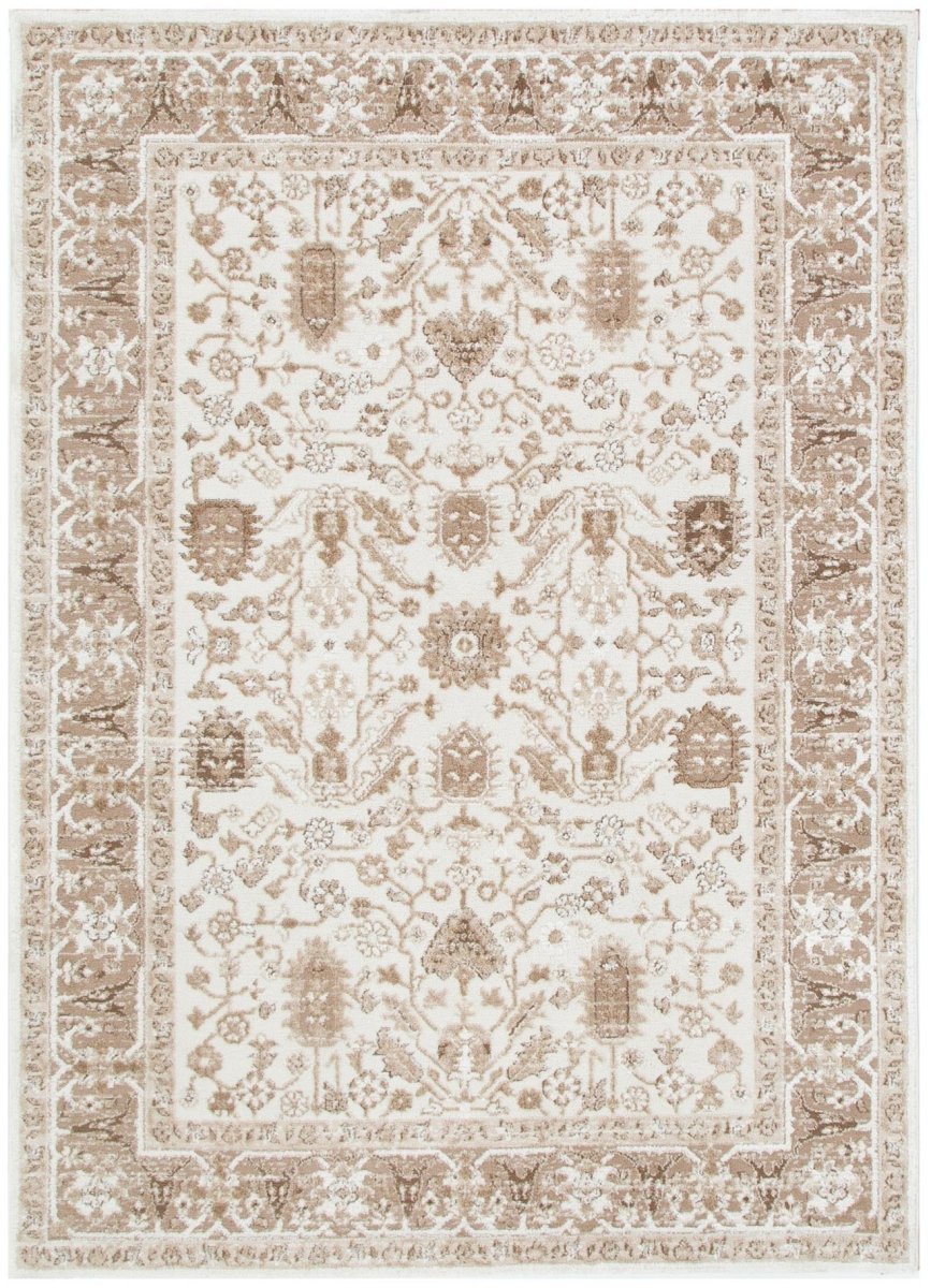 Belisse Oriental Border Brown Rug