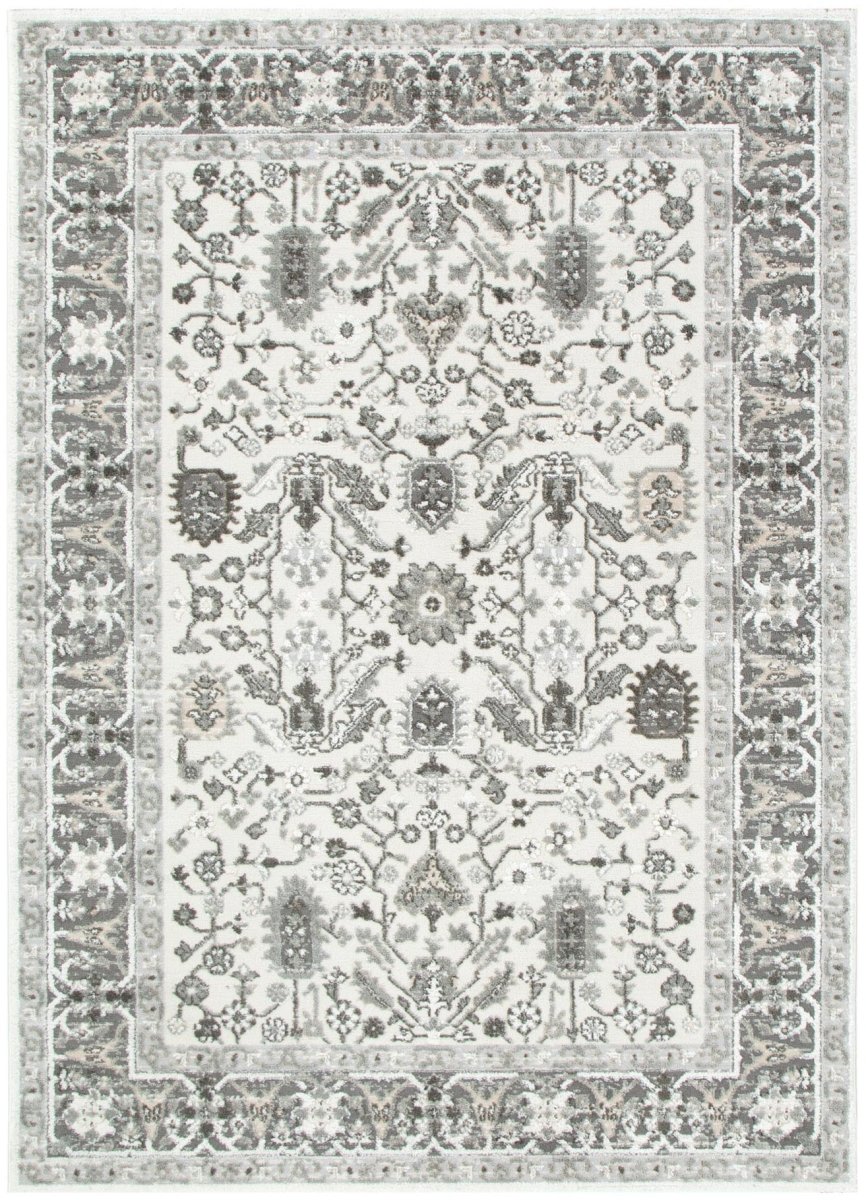 Belisse Oriental Border Grey Rug