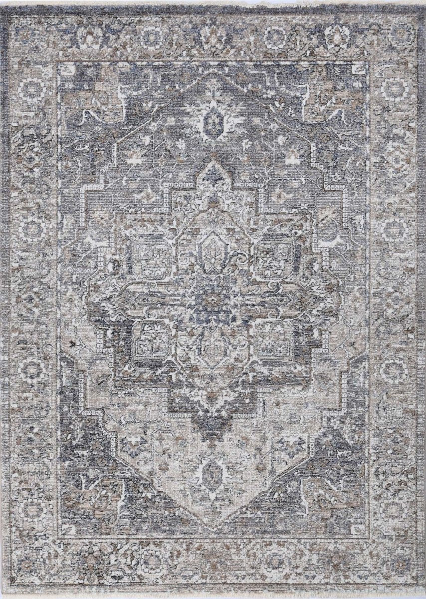 Bordura Vintage Arlington Grey / Beige Rug - Ruggy