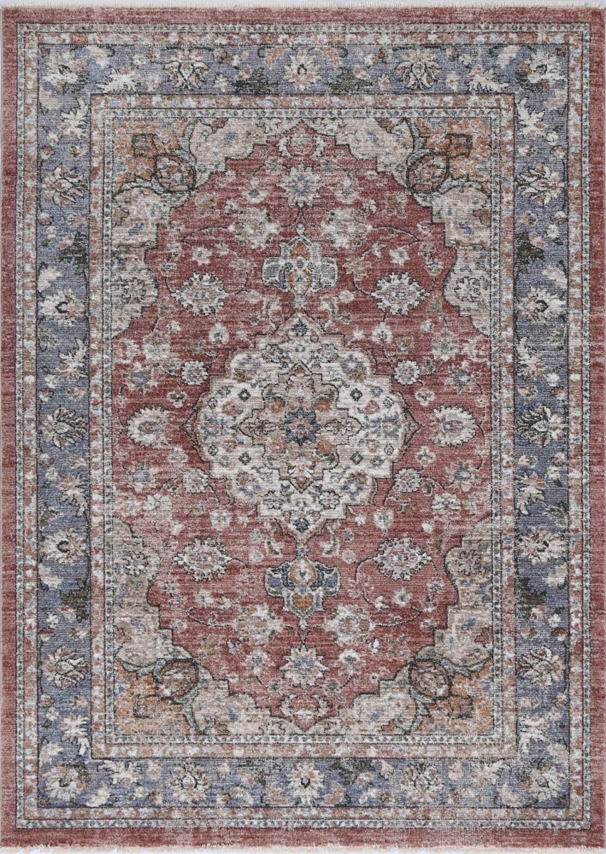 Bordura Vintage Overlea Salmon / Blue Rug - Ruggy