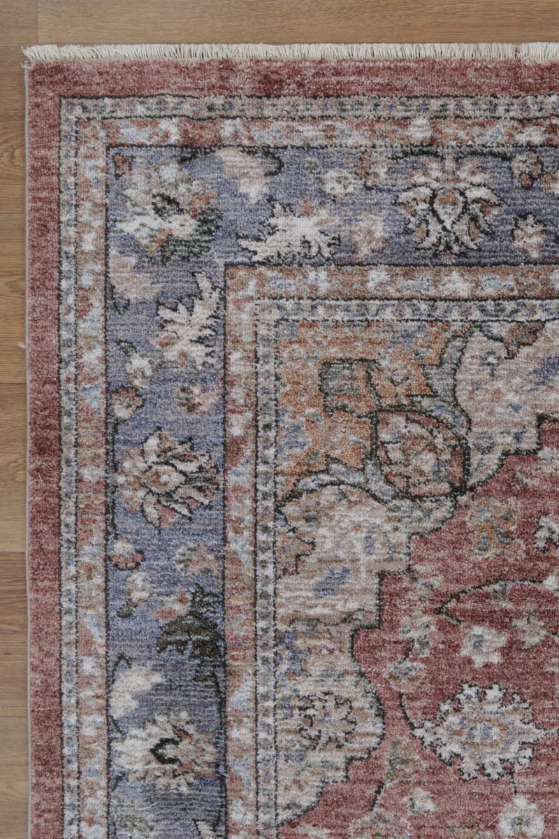 Bordura Vintage Overlea Salmon / Blue Rug - Ruggy