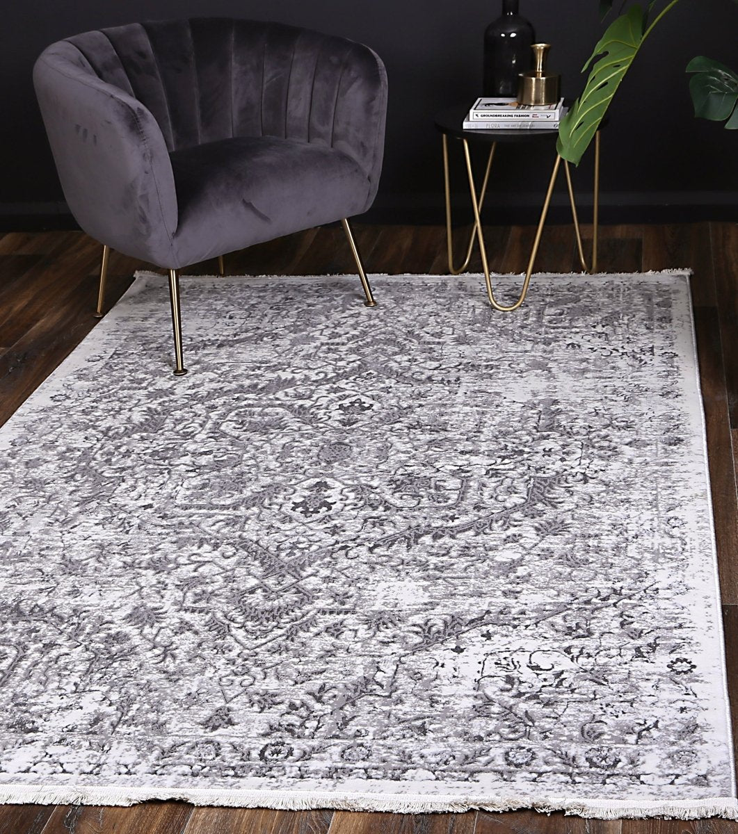 Celestial Vintage Grey Rug - Ruggy