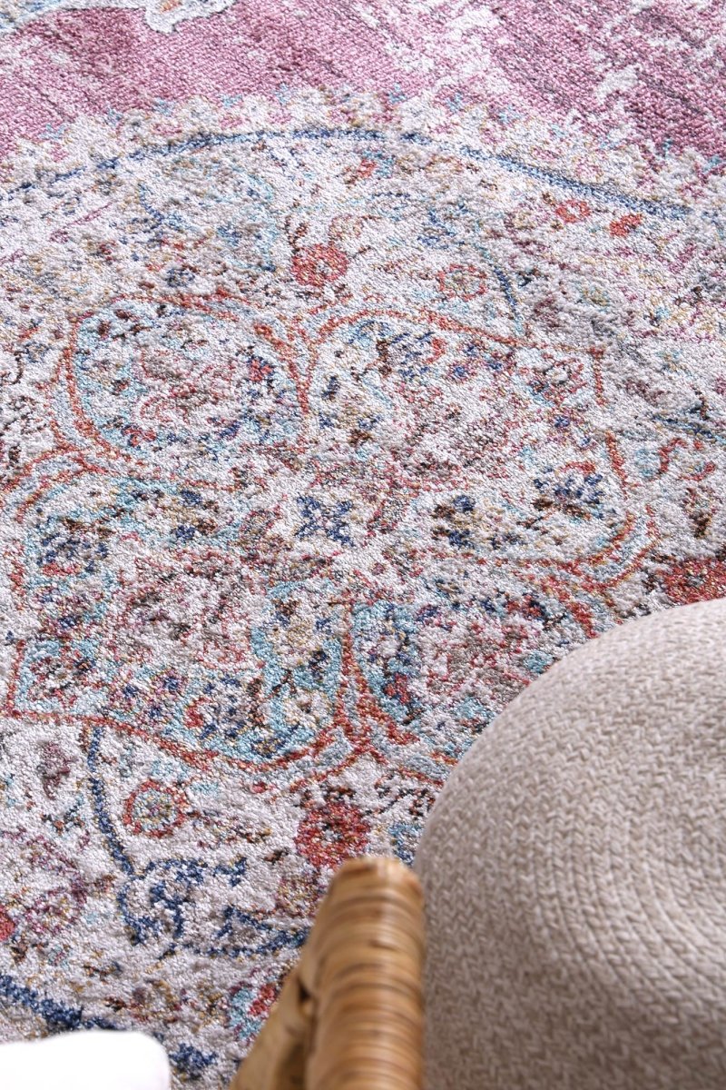 Crisp Medallion Transitional Blush Rug - Ruggy
