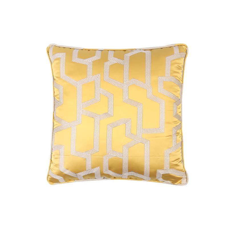 Diagonal Gold Cushion 50x50cm CUSHIONS > Silk | Ruggy