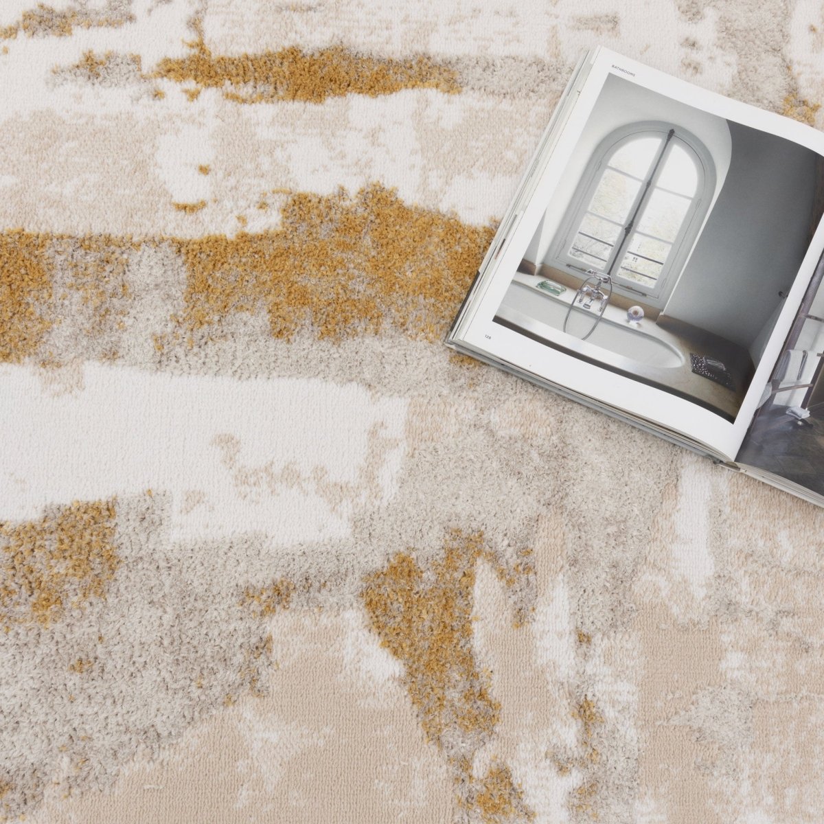 Eloura Abstract Wash Gold Rug