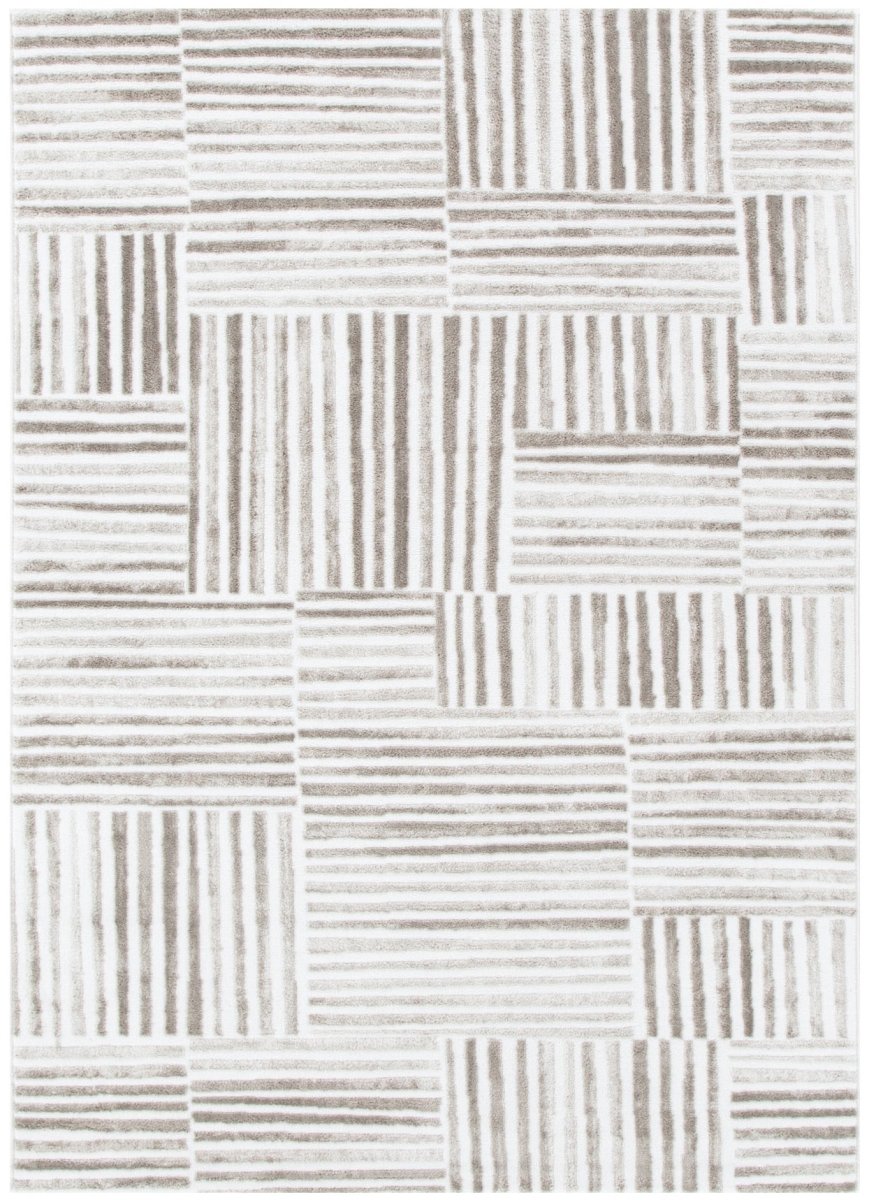 Eloura Geometric Lines Beige Rug