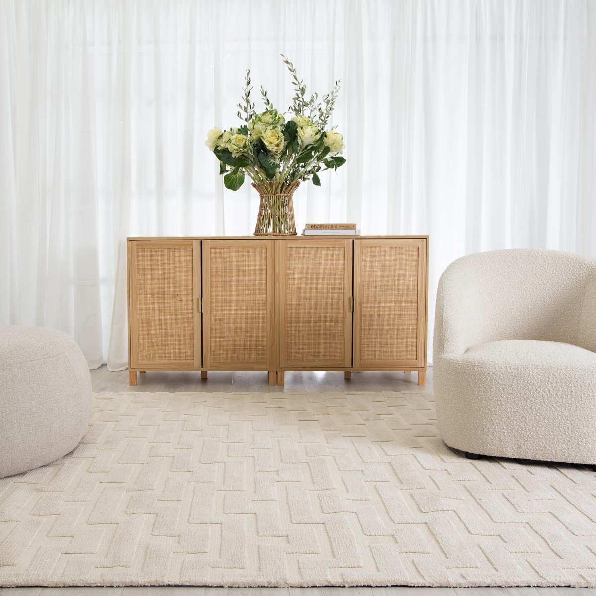 Ember Pyra Ivory Rug Area Rug | Ruggy