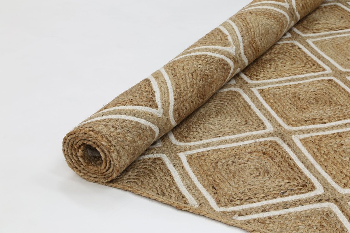 Glamour Beige Natural Parquetry Rug