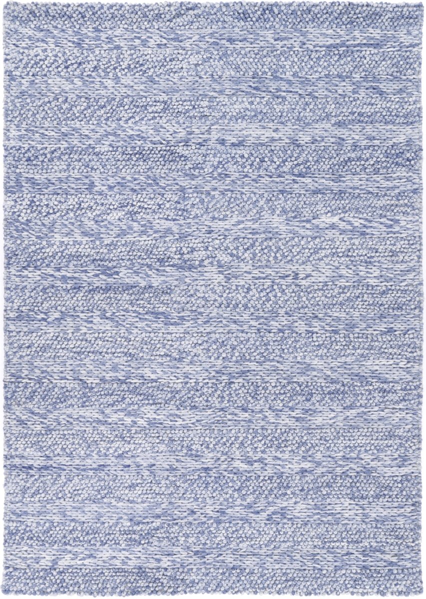 Grace Ringlets Blue Wool Blend Rug - Ruggy