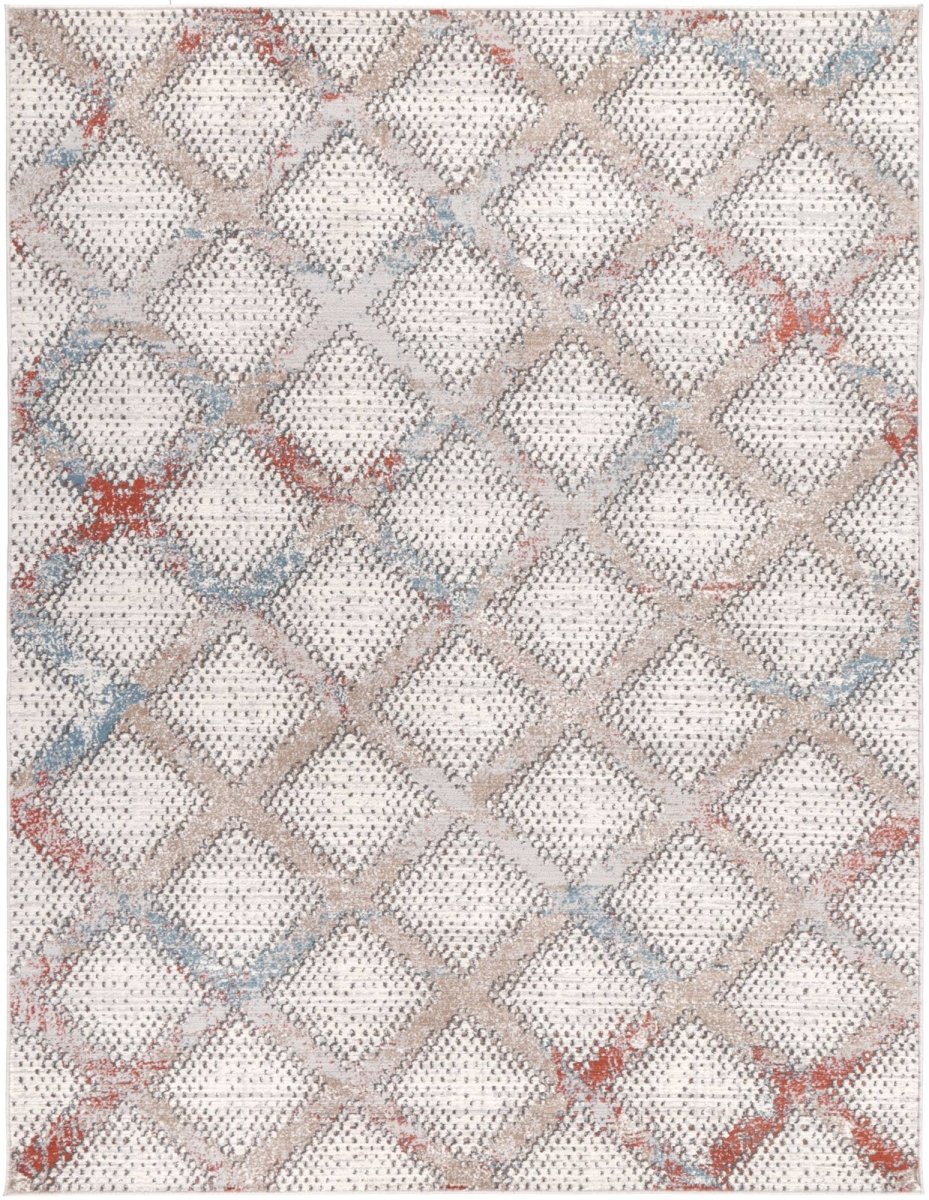 Lagoon Diamond Cream Rug - Ruggy