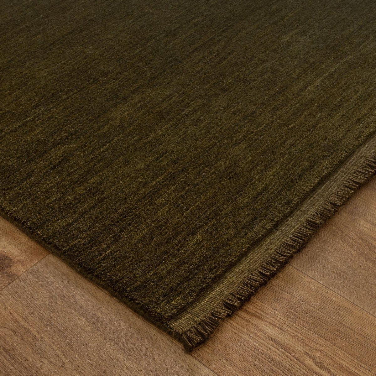 Lamia Green Hand-Knotted Wool Rug