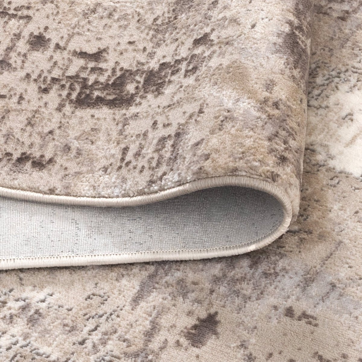 Liora Distressed Abstract Beige Grey Rug