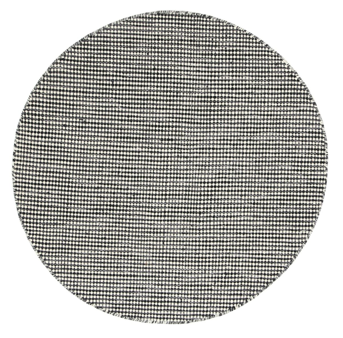 Majesty Charcoal Grey Reversible Wool Round Rug - Ruggy