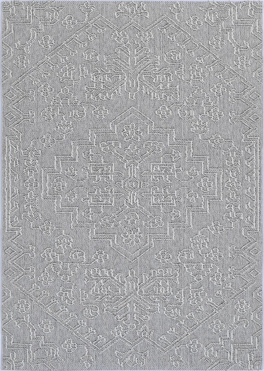 Marique Nori Grey Tribal Flatweave Rug - Ruggy