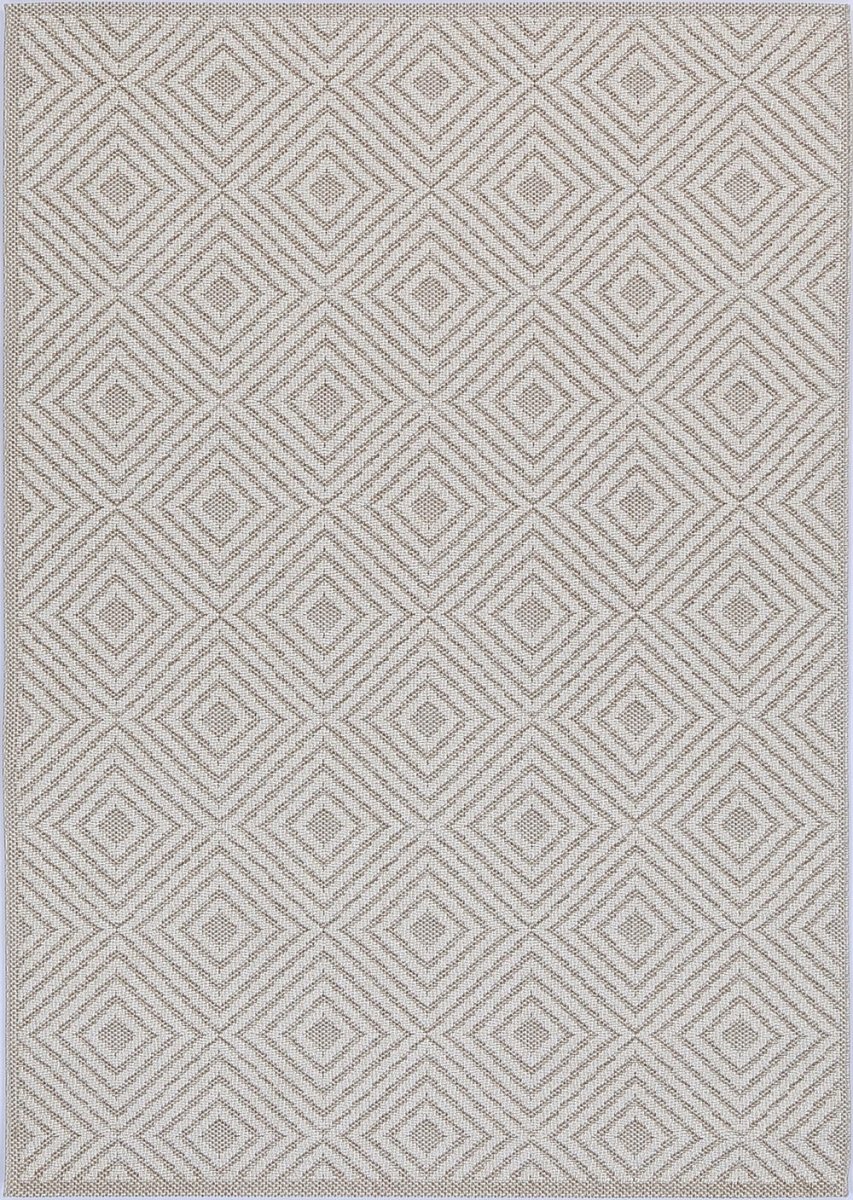Marique Wickham Beige Geometric Flatweave Rug - Ruggy