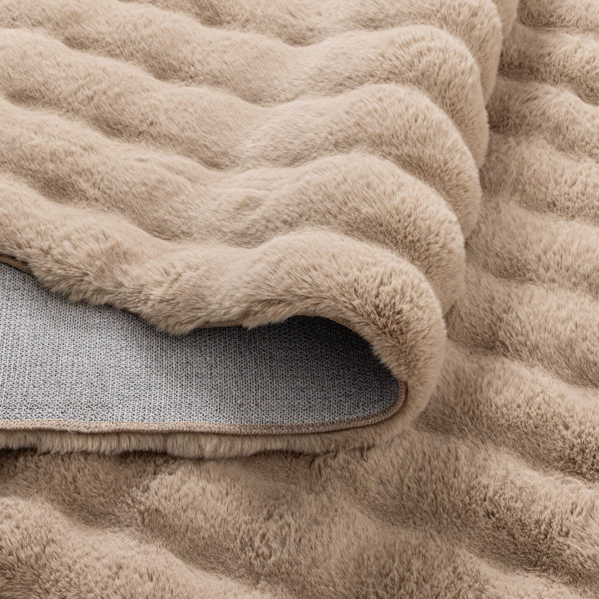 Nara Dark Beige Washable Round Rug