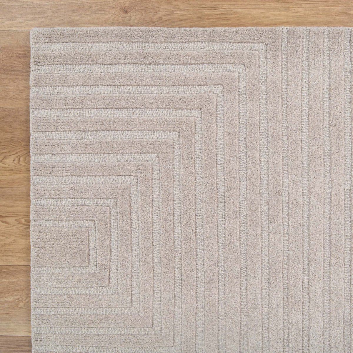 Nirvana Recline BEIGE Wool Rug - Ruggy