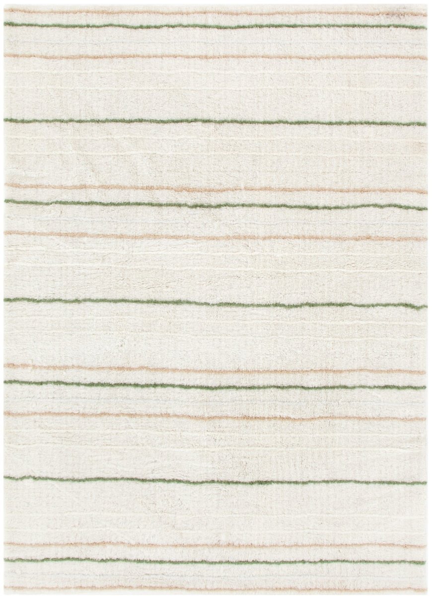 Noola Olive Stripe Washable Wool Rug