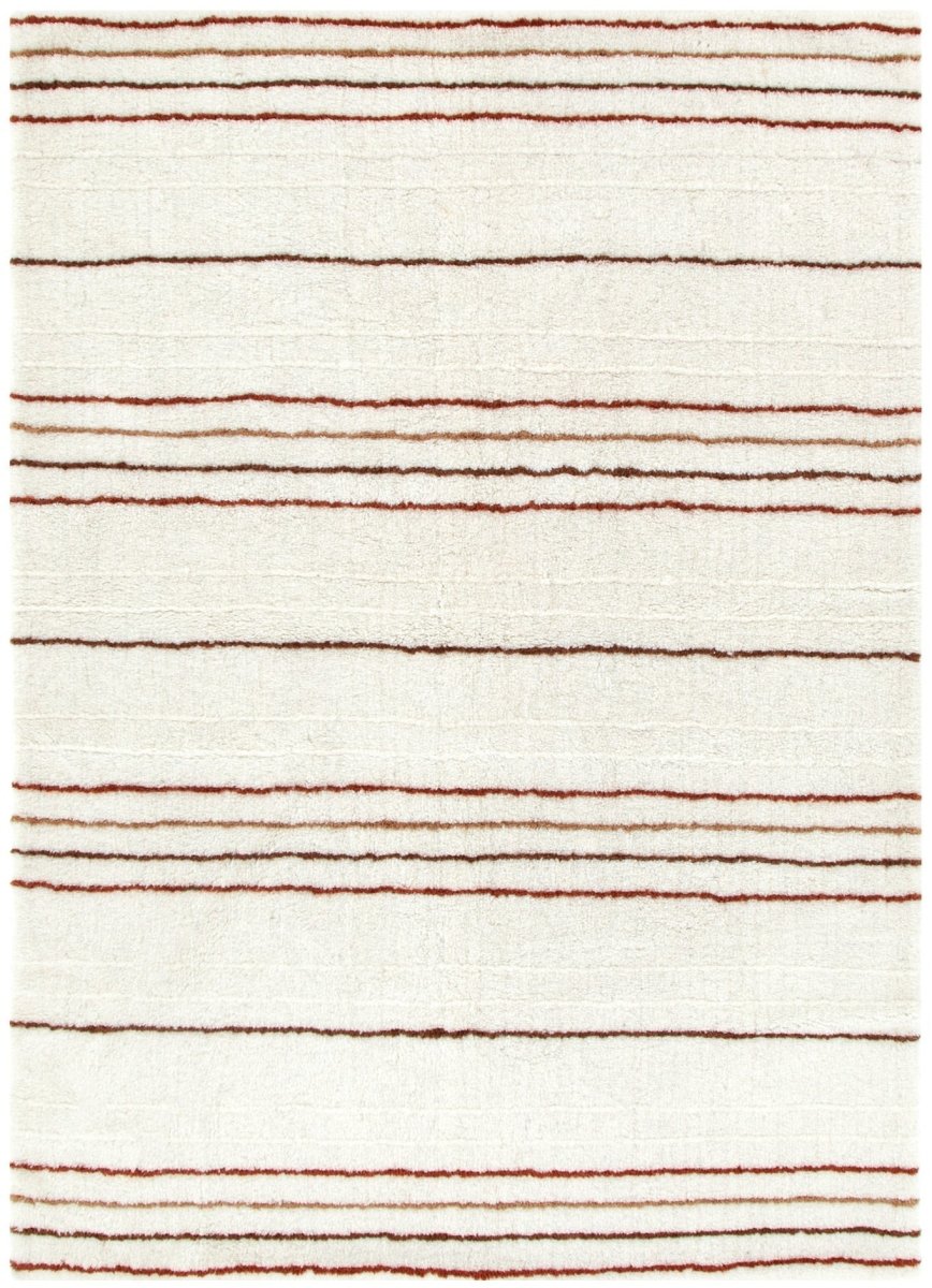 Noola Terracotta Stripe Washable Wool Rug