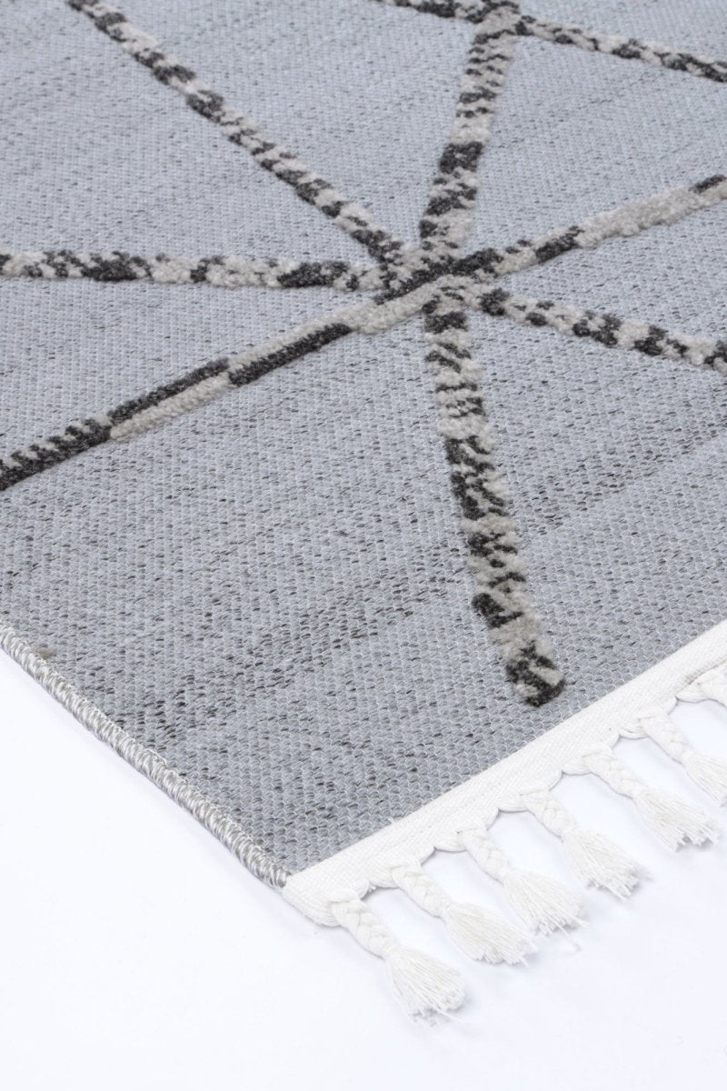 Oasis Sparta Geomteric Grey and Ash Rug - Ruggy