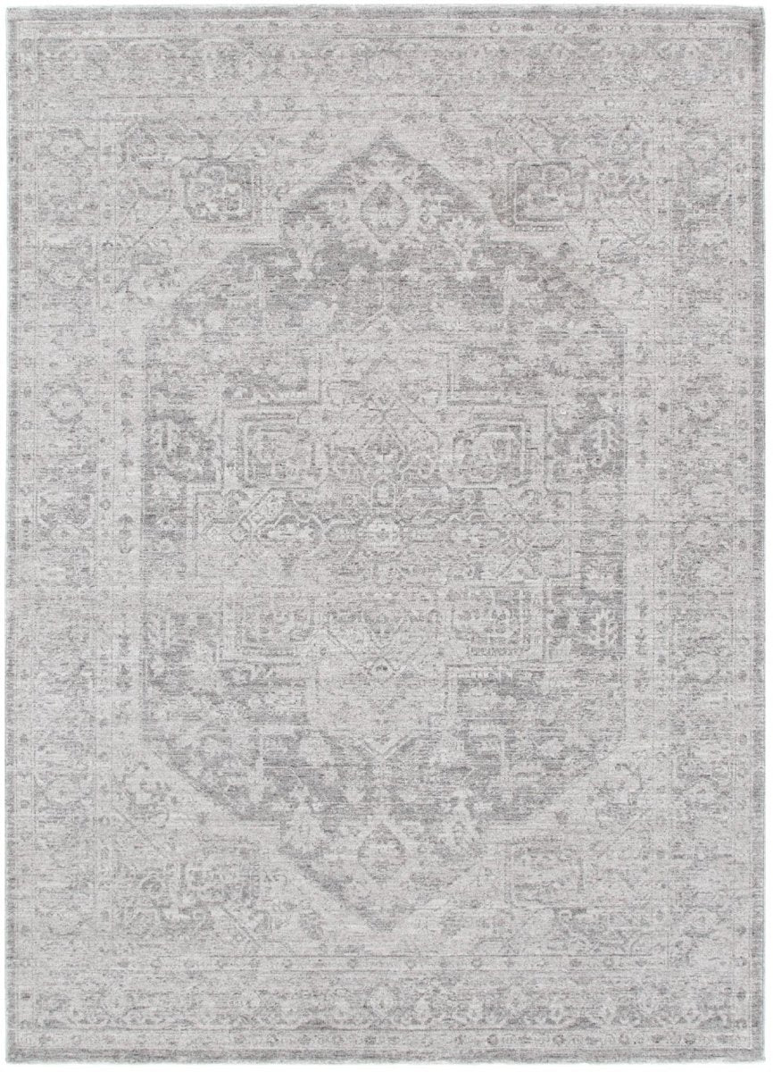 Tarra Distressed Medallion Grey Rug