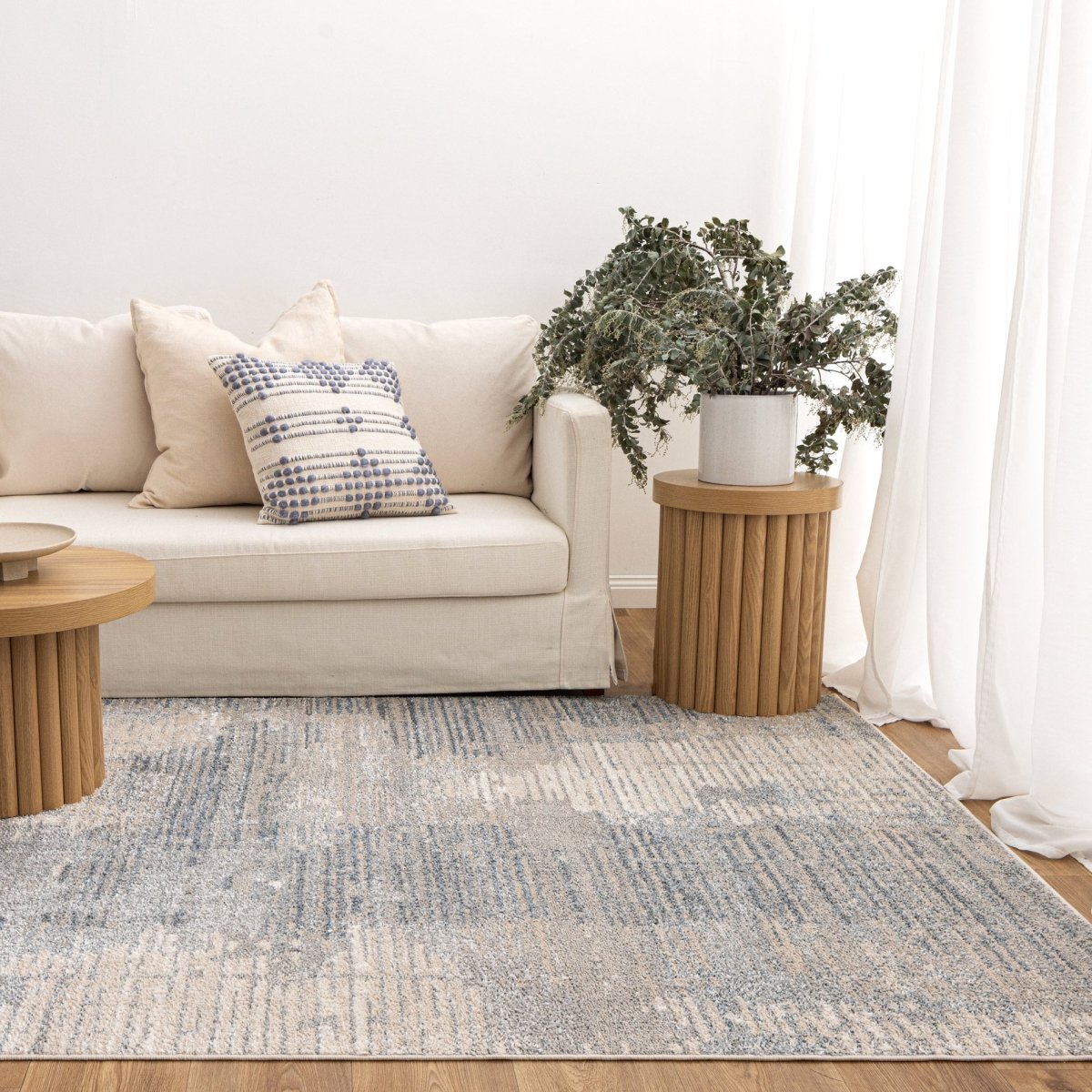 Victoria Abstract Blue Rug