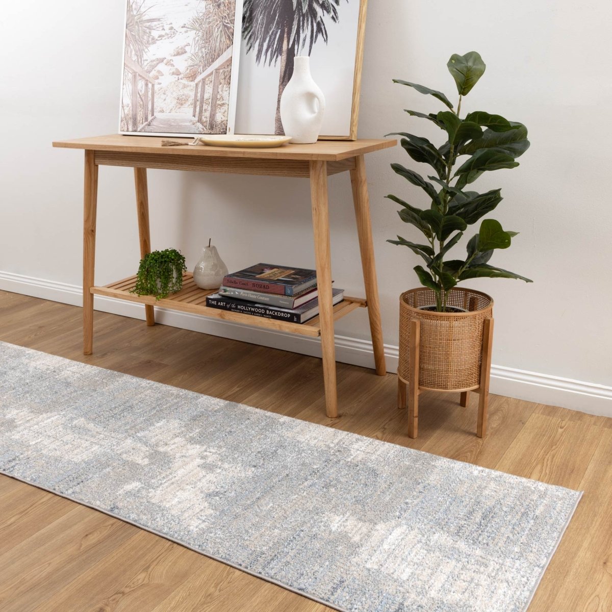 Victoria Abstract Blue Rug