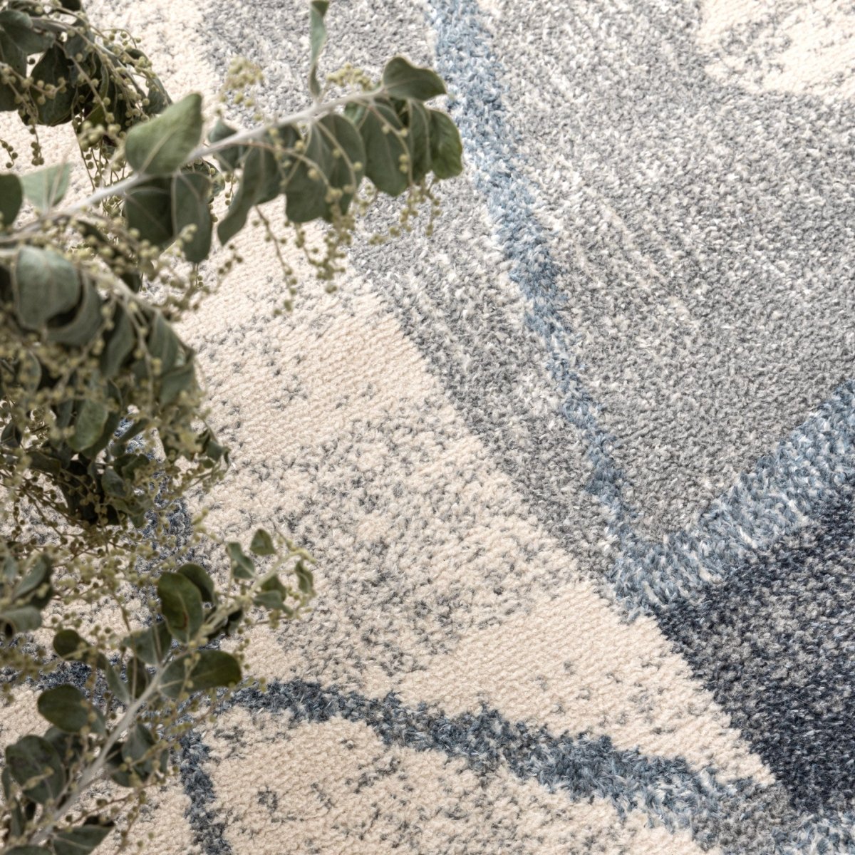 Victoria Rhythm Grey Blue Rug