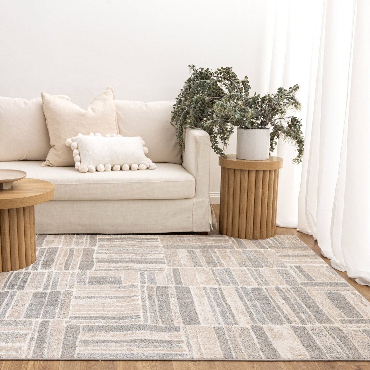 Victoria Tetris Neutral Rug