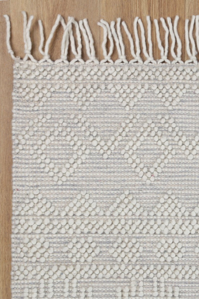 Vista Mia Grey Wool Rug Area Rug | Ruggy