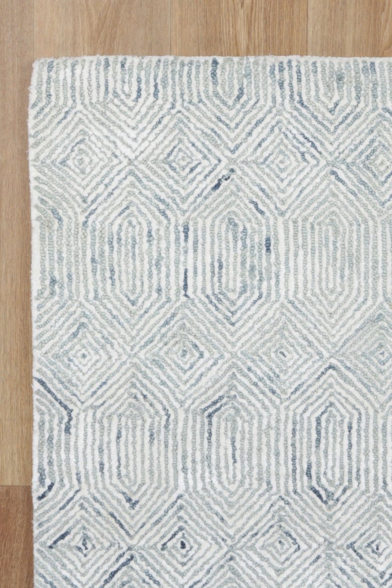 Woodland Crystal Seafoam Wool Rug Area Rug | Ruggy